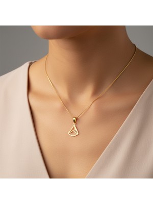 TabiTela 8 ayar altın kolye ucu dağ GM7562 1 gr