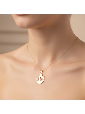 Tabitela 8 Ayar Altın Kolye Ucu Deniz Kızı GM7515 1 gr