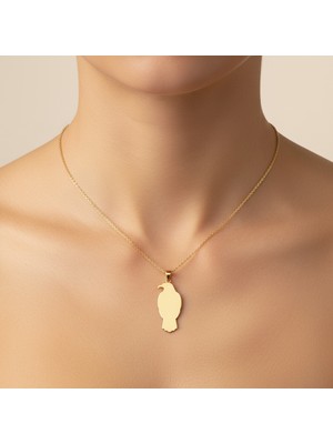 TabiTela 8 ayar altın kolye ucu kartal   GM6706 1 gr