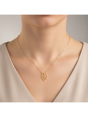 TabiTela 8 ayar altın kolye ucu baykuş   GM7693 1 gr