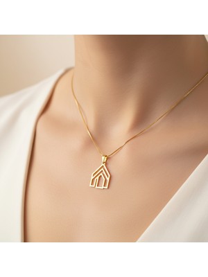 TabiTela 8 ayar altın kolye ucu ev GM7174 0.5 gr