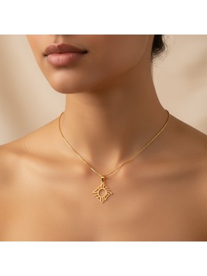 TabiTela 8 ayar altın kolye ucu güneş GM8166 1 gr