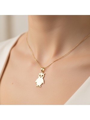 TabiTela 8 ayar altın kolye ucu baykuş   GM7690 0.5 gr