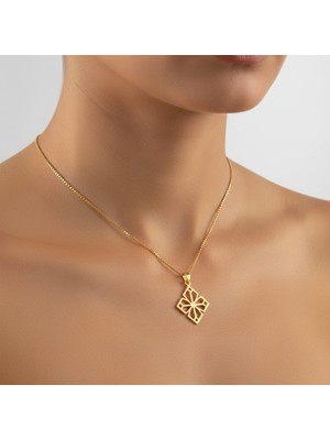 TabiTela 8 ayar altın kolye ucu kar tanesi GM8094 1 gr