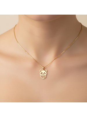 TabiTela 8 ayar altın kolye ucu panda   GM7733 1 gr