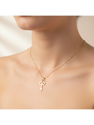 TabiTela 14 ayar altın kolye ucu anahtar GM7230 0.5 gr