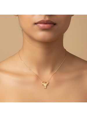 TabiTela 8 ayar altın kolye ucu Boğa   GM8222 0.5 gr