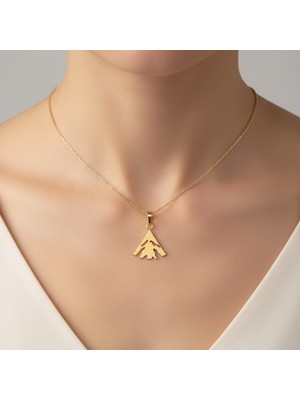 TabiTela 8 ayar altın kolye ucu dağ GM7566 1 gr