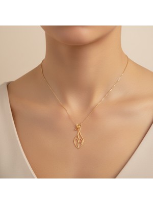 TabiTela 14 ayar altın kolye ucu kanguru   GM7226 0.5 gr