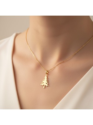 TabiTela 8 ayar altın kolye ucu noel ağacı   GM7779 0.5 gr