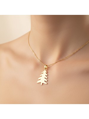 TabiTela 8 ayar altın kolye ucu noel ağacı   GM7781 0.5 gr