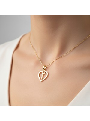 TabiTela 8 ayar altın kolye ucu güzel tasarımlar GM7362 0.5 gr