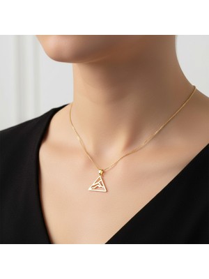 TabiTela 8 ayar altın kolye ucu dağ GM7560 0.5 gr