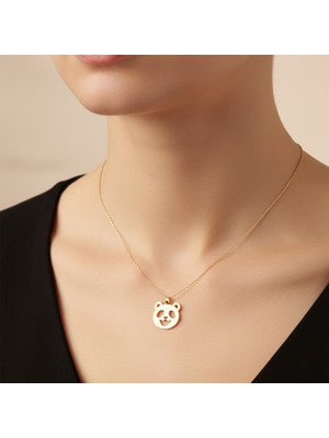 TabiTela 8 ayar altın kolye ucu panda   GM7728 0.5 gr