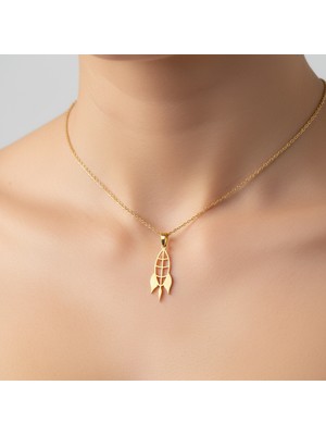 Tabitela 8 Ayar Altın Kolye Ucu Roket Gemisi   GM7942 0.5 gr