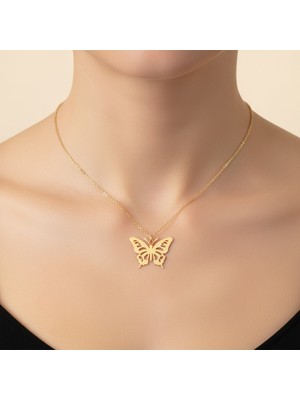 TabiTela 8 ayar altın kolye ucu kelebek GM6817 0.5 gr