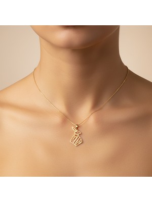 TabiTela 8 ayar altın kolye ucu tavşan GM7871 0.5 gr