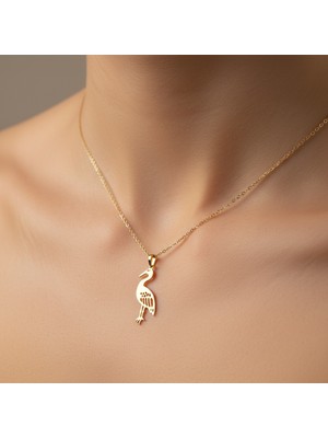 TabiTela 14 ayar altın kolye ucu leylek GM5736 1 gr