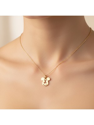 TabiTela 8 ayar altın kolye ucu Mickey Mouse   GM7528 1 gr