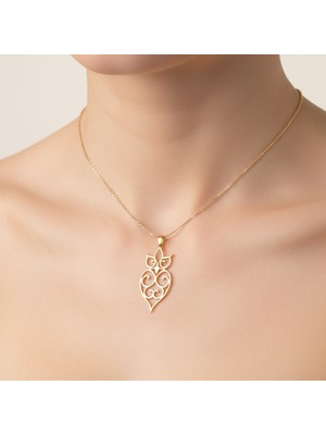 TabiTela 8 ayar altın kolye ucu baykuş   GM7706 1 gr