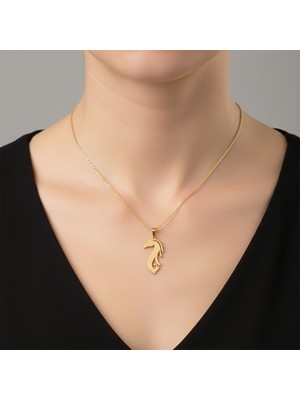 TabiTela 8 ayar altın kolye ucu at GM7154 0.5 gr