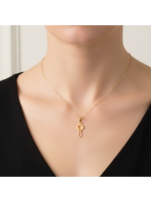 TabiTela 14 ayar altın kolye ucu anahtar deliği   GM7260 0.5 gr