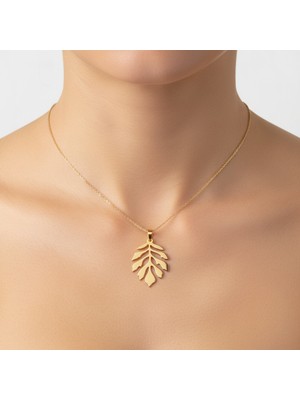 Tabitela 8 Ayar Altın Kolye Ucu Yaprak GM7298 0.5 gr