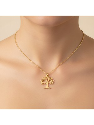 Tabitela 8 Ayar Altın Kolye Ucu Ağaç GM8288 1 gr