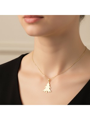TabiTela 8 ayar altın kolye ucu noel ağacı   GM7787 1 gr