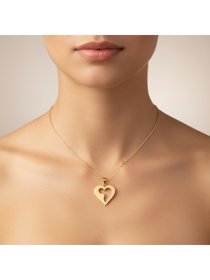 TabiTela 8 ayar altın kolye ucu anahtar deliği   GM7252 1 gr