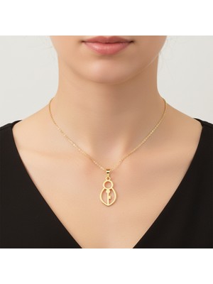 TabiTela 8 ayar altın kolye ucu anahtar deliği   GM7258 0.5 gr