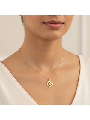 Tabitela 14 Ayar Altın Kolye Ucu Yaprak GM7330 1 gr