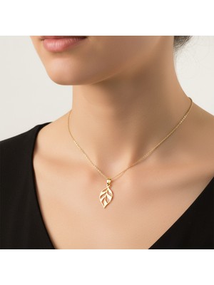 Tabitela 8 Ayar Altın Kolye Ucu Yaprak GM7329 1 gr