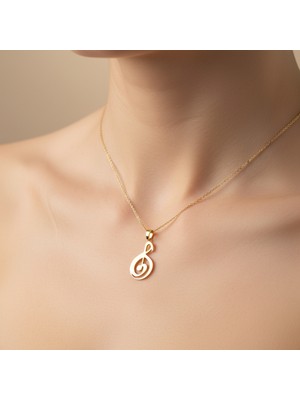 TabiTela 8 ayar altın kolye ucu müzik notası   GM7607 1 gr