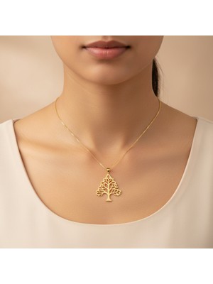 TabiTela 8 ayar altın kolye ucu noel ağacı   GM7777 1 gr