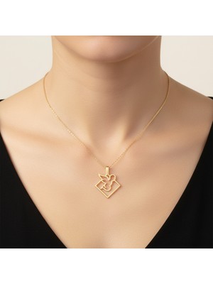 TabiTela 8 ayar altın kolye ucu küçük melek   GM6541 0.5 gr