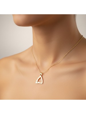 TabiTela 14 ayar altın kolye ucu üçgen   GM8280 1 gr