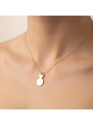 TabiTela 8 ayar altın kolye ucu ananas GM8724 0.5 gr