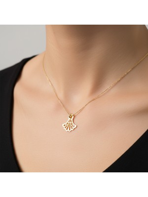 TabiTela 8 ayar altın kolye ucu deniz borusu kabuğu   GM8332 1 gr