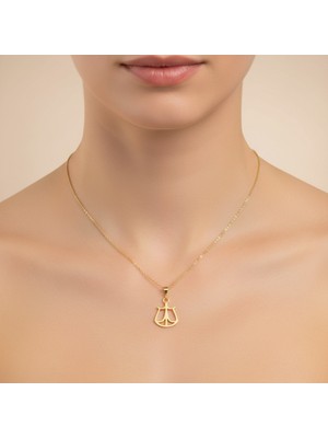 TabiTela 8 ayar altın kolye ucu Terazi   GM7361 0.5 gr