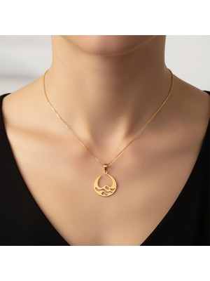 TabiTela 8 ayar altın kolye ucu deniz GM7979 0.5 gr