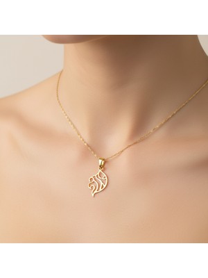 TabiTela 14 ayar altın kolye ucu deniz GM7980 0.5 gr