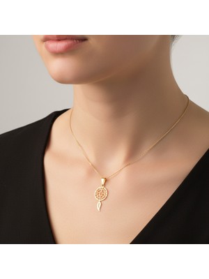 Tabitela 8 Ayar Altın Kolye Ucu Rüya Kapanı GM9099 0.5 gr