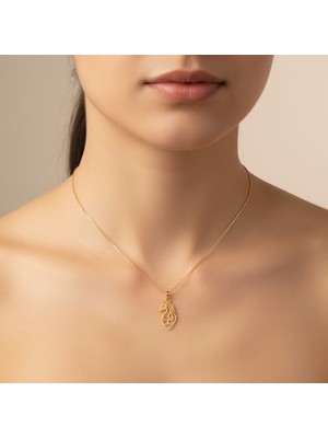 TabiTela 14 ayar altın kolye ucu tek boynuzlu at   GM8399 0.5 gr