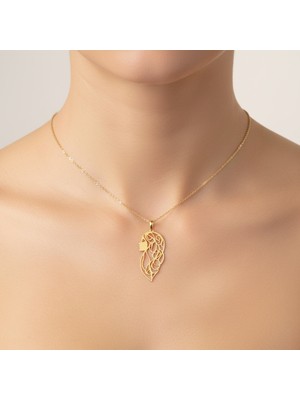 TabiTela 14 ayar altın kolye ucu Başak   GM8415 0.5 gr