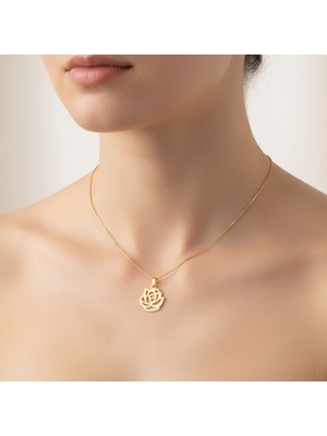 TabiTela 14 ayar altın kolye ucu çiçek GM6929 0.5 gr