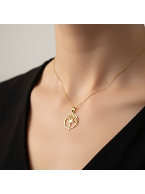 TabiTela 8 ayar altın kolye ucu karahindiba GM8816 1 gr