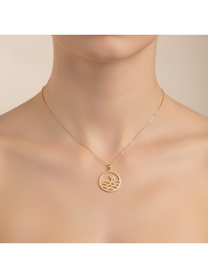 Tabitela 8 Ayar Altın Kolye Ucu Deniz GM7976 1 gr