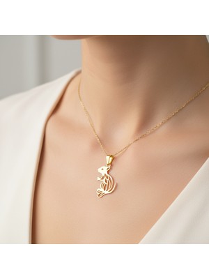 Tabitela 8 Ayar Altın Kolye Ucu Sincap   GM8101 0.5 gr