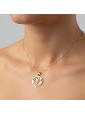 TabiTela 8 ayar altın kolye ucu anahtar deliği   GM7264 1 gr